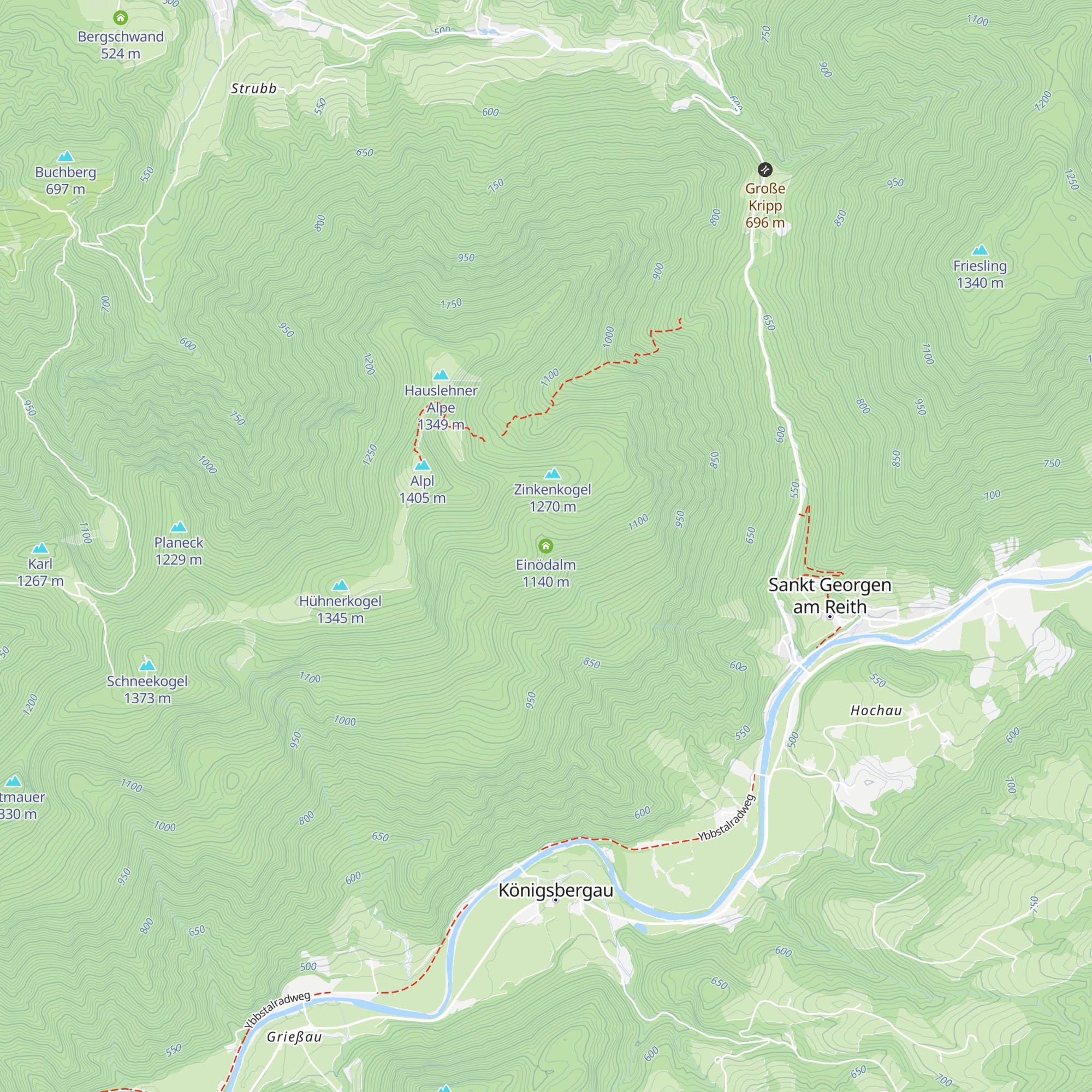 Einödalm map