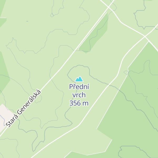 Map of Přední vrch