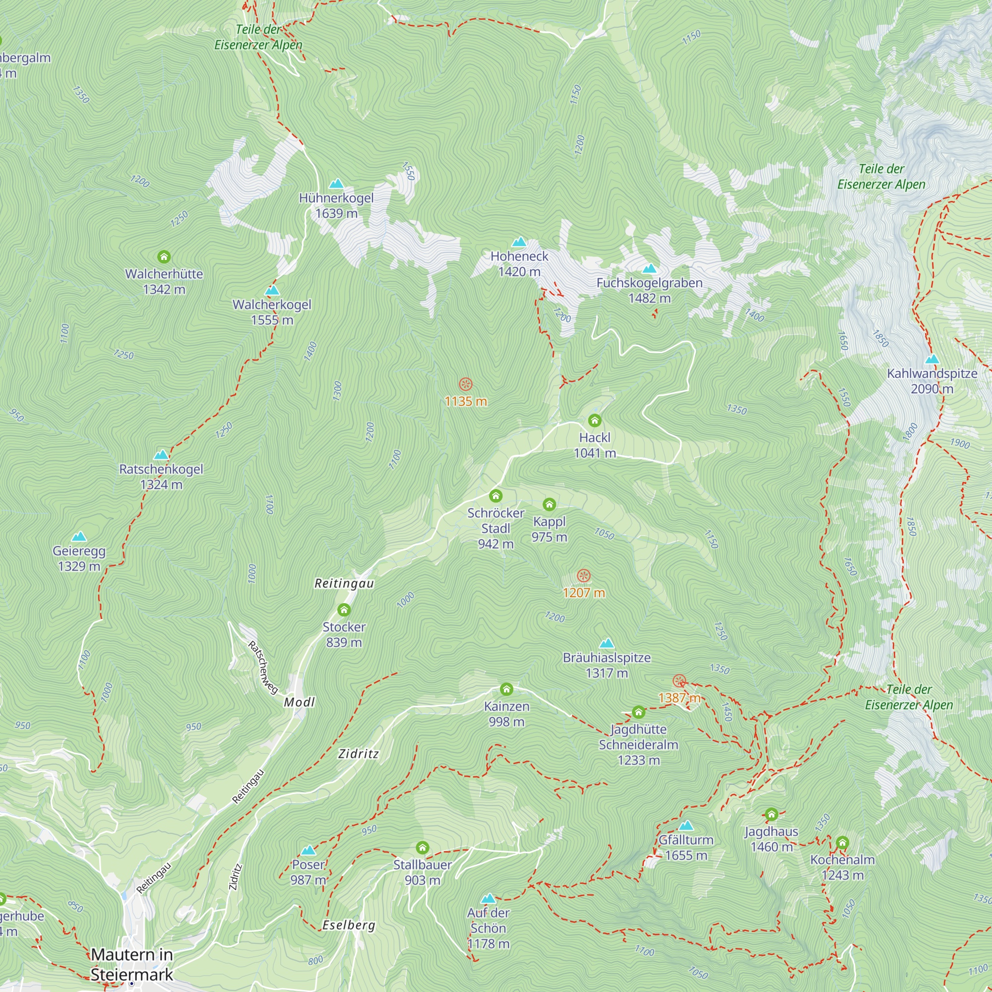 Schröcker Stadl map