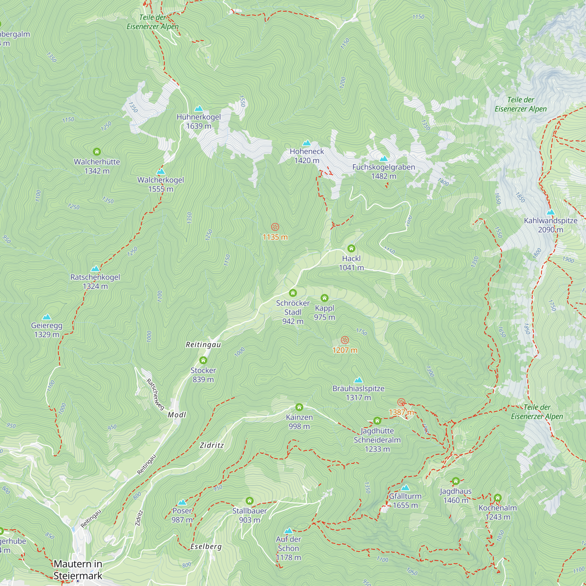 Schröcker Stadl map