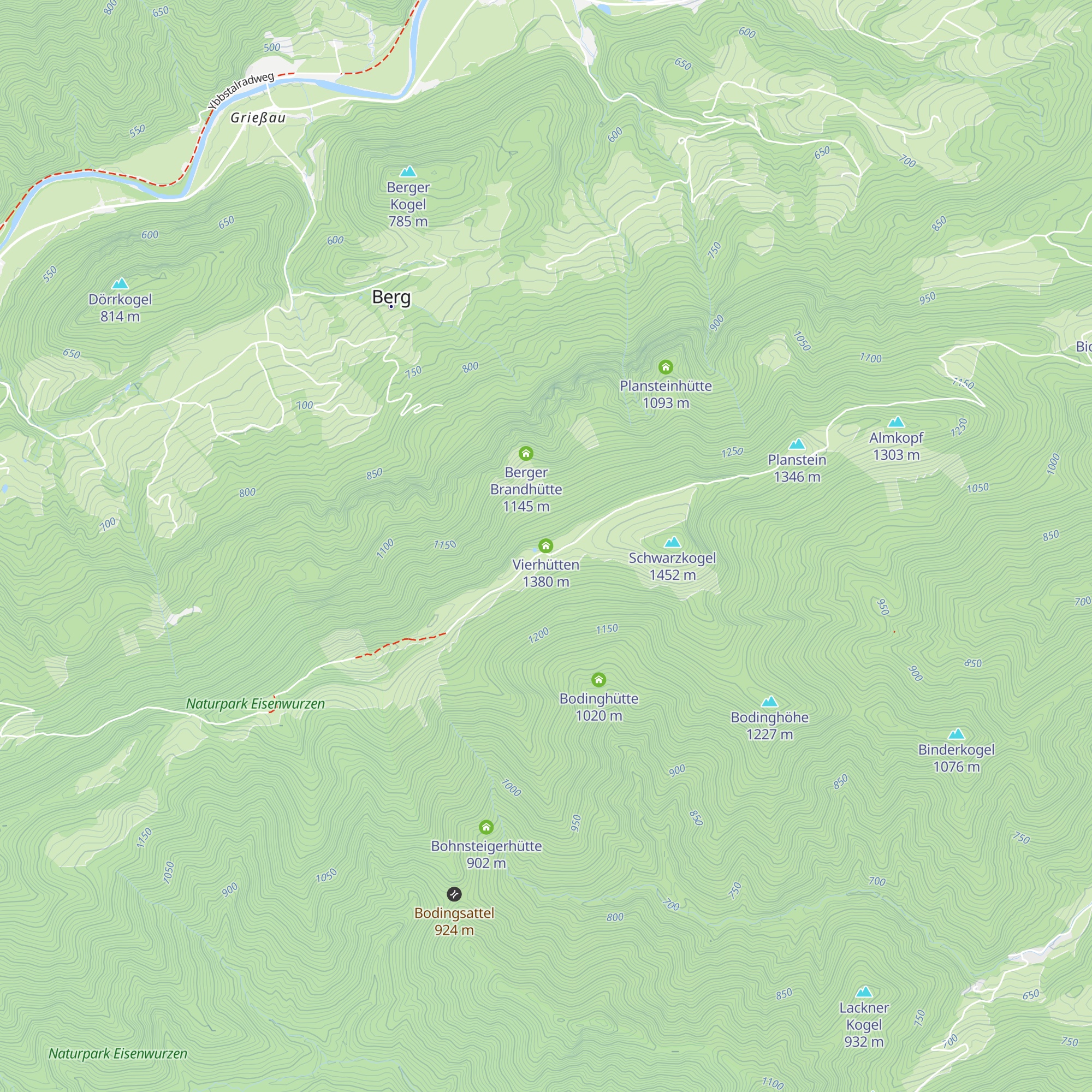 Vierhütten map