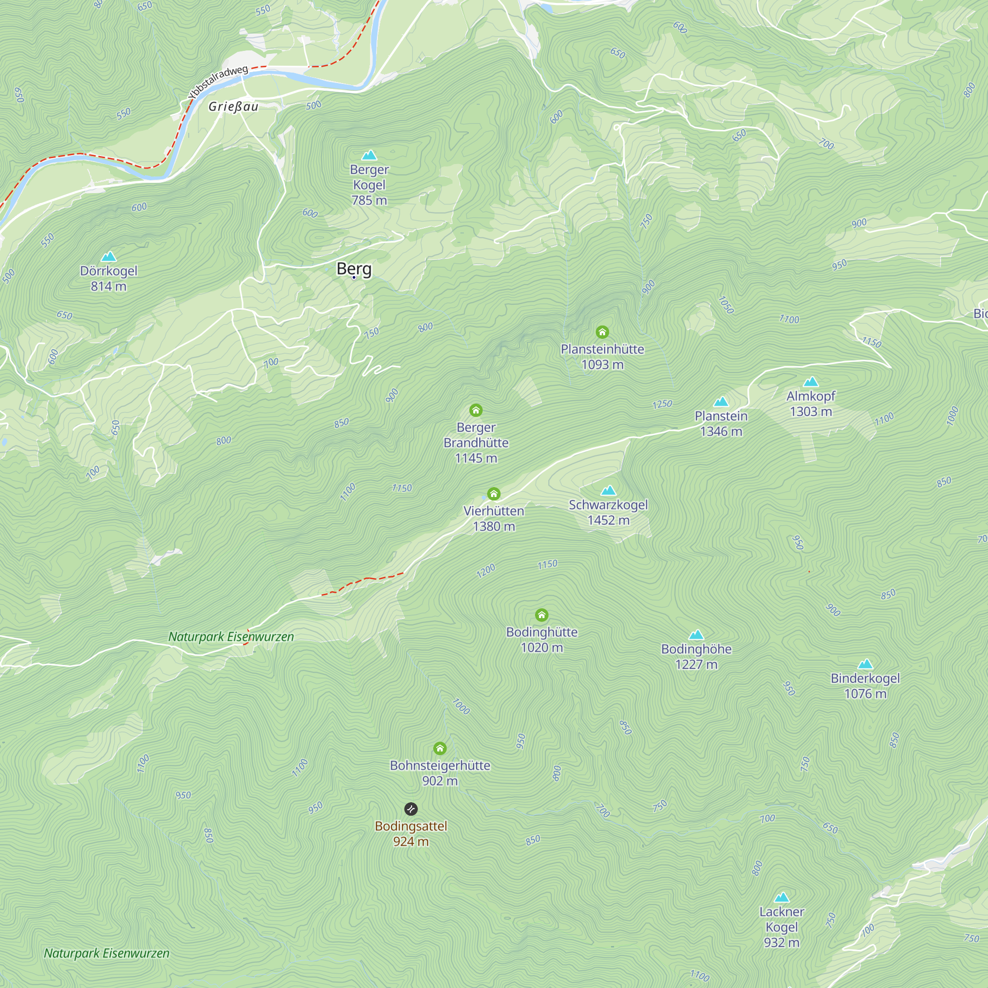 Vierhütten map