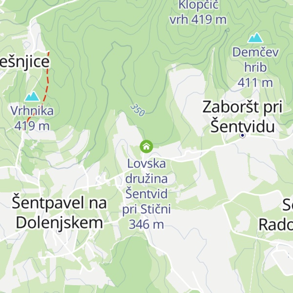 Map of Lovska družina Šentvid pri Stični