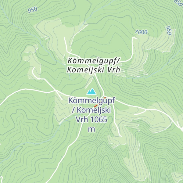 Map of Kömmelgupf / Komeljski Vrh