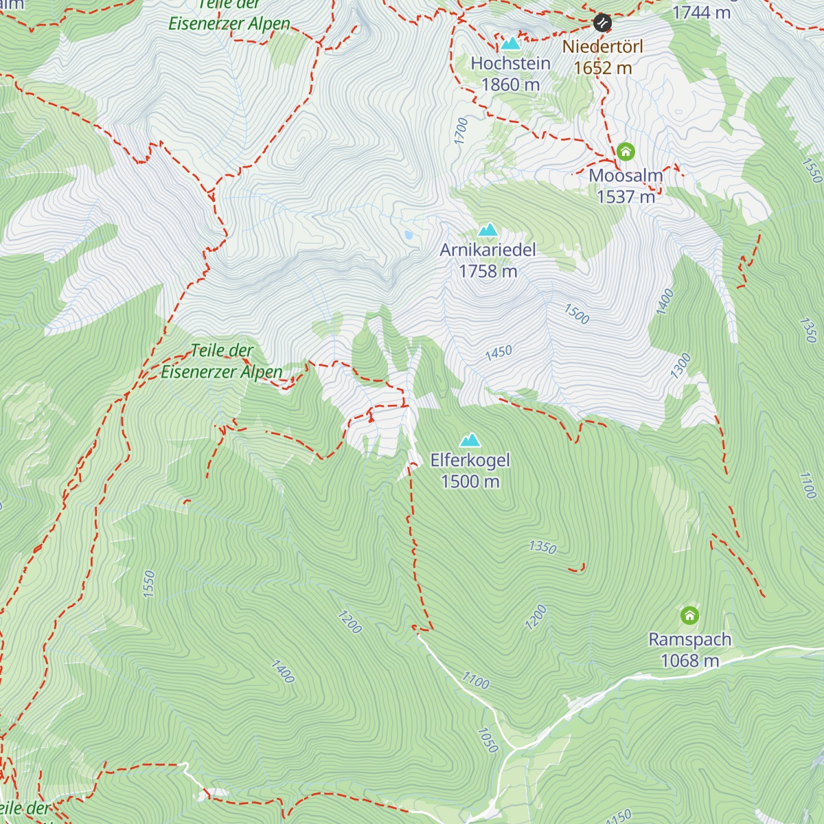 Kreuzen map