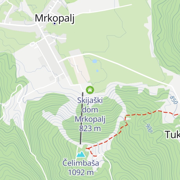 Map of Skijaški dom Mrkopalj