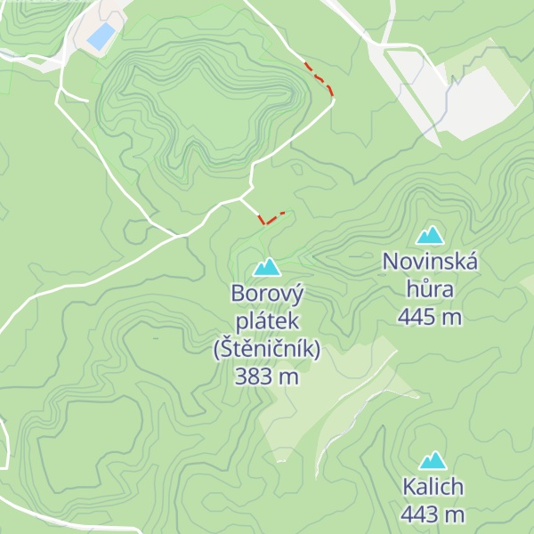 Map of Borový plátek (Štěničník)