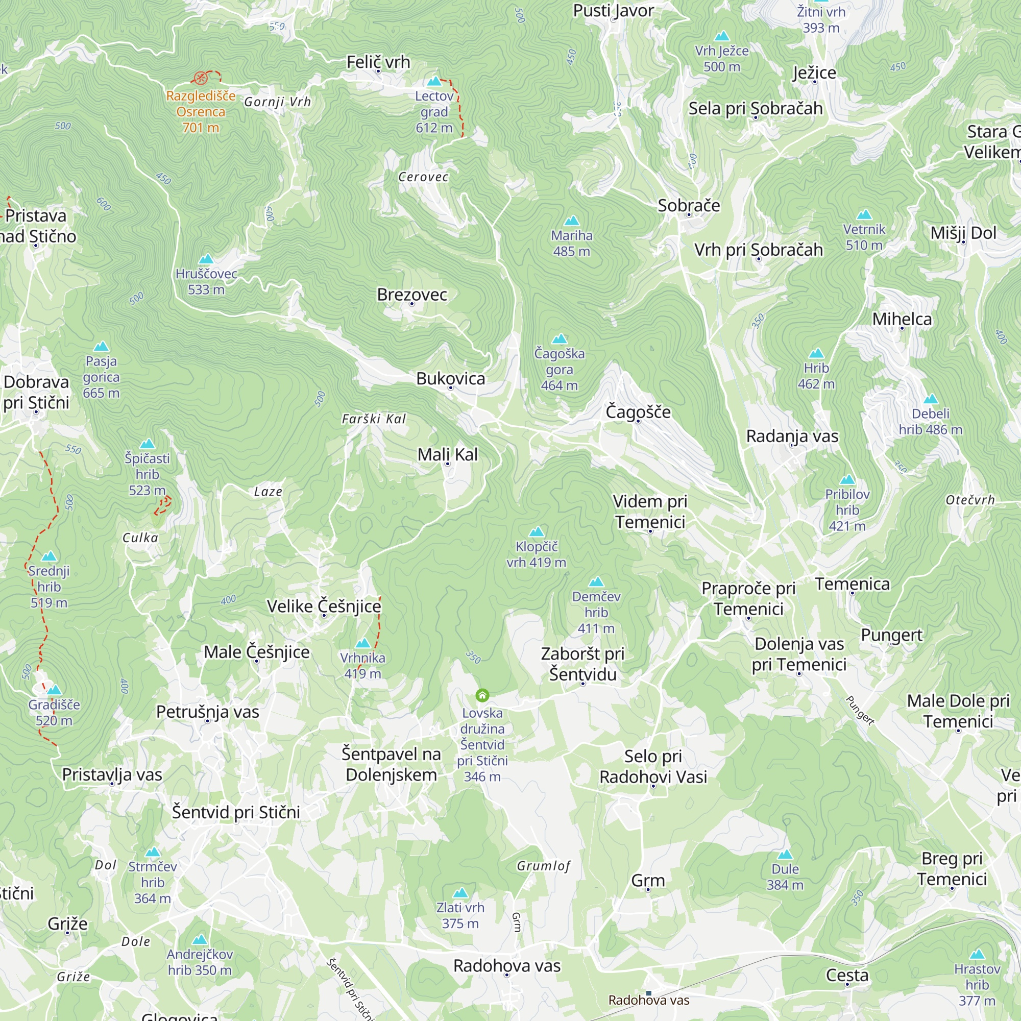 Marija v skali map