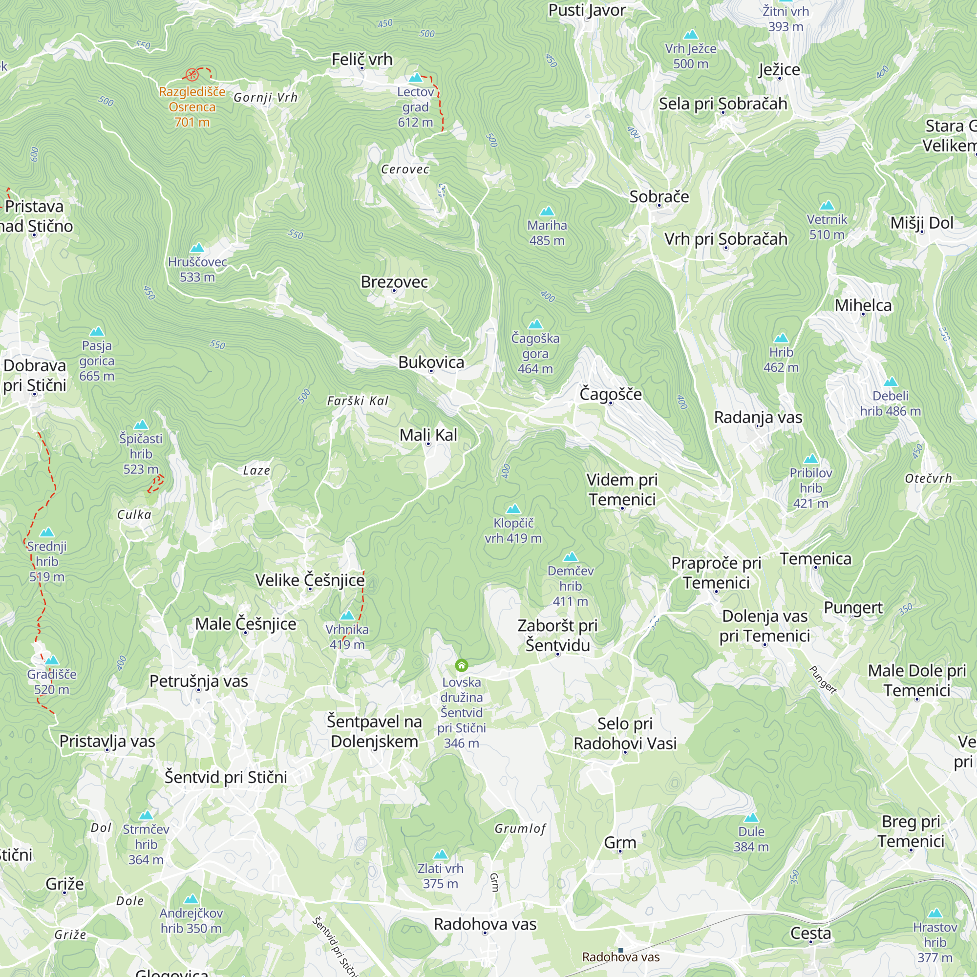 Marija v skali map