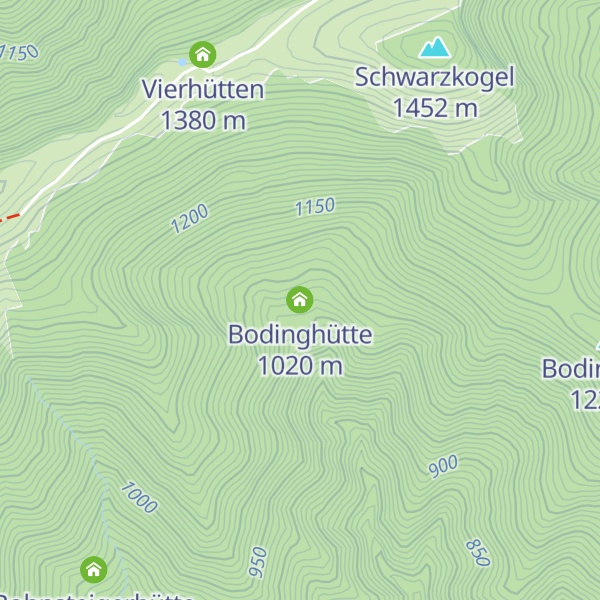 Map of Bodinghütte