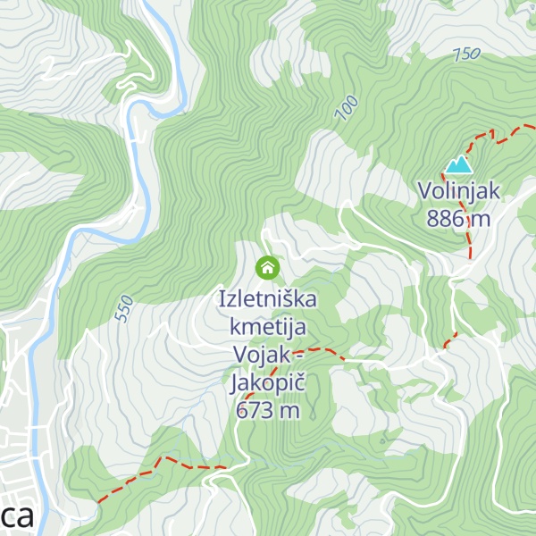 Map of Izletniška kmetija Vojak - Jakopič