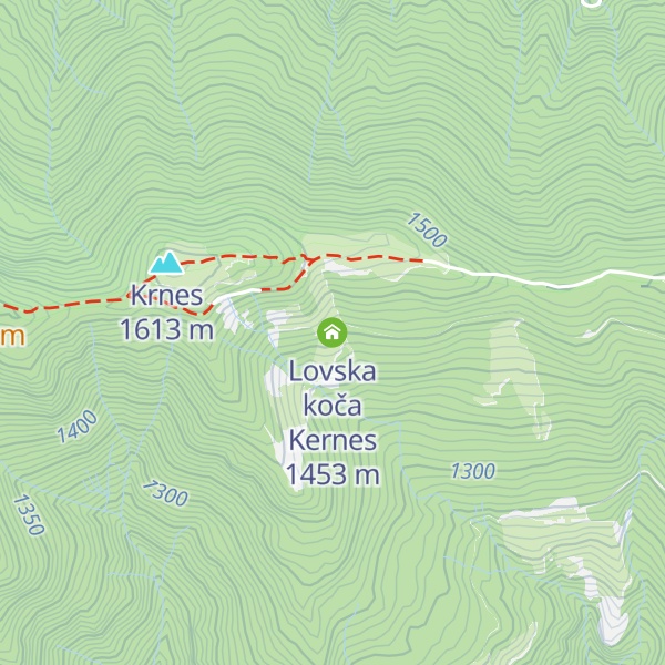 Map of Lovska koča Kernes
