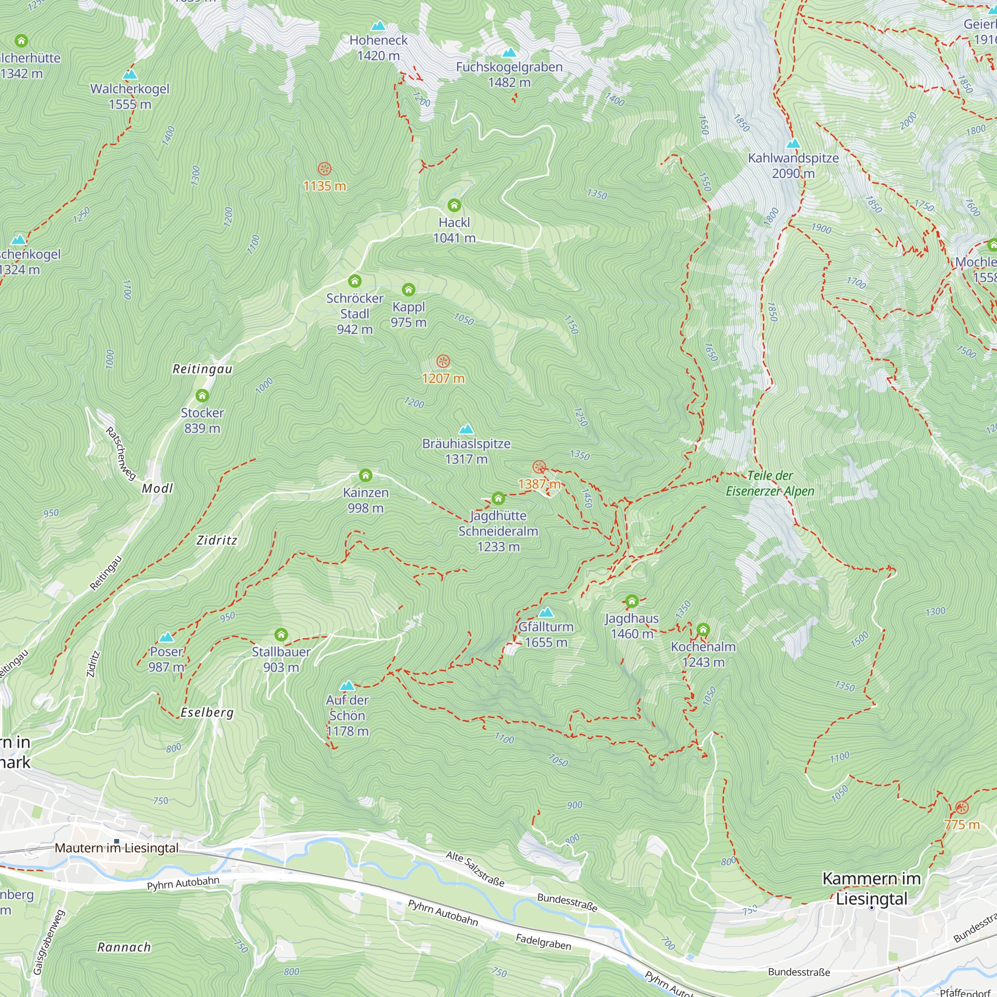 Jagdhütte Schneideralm map