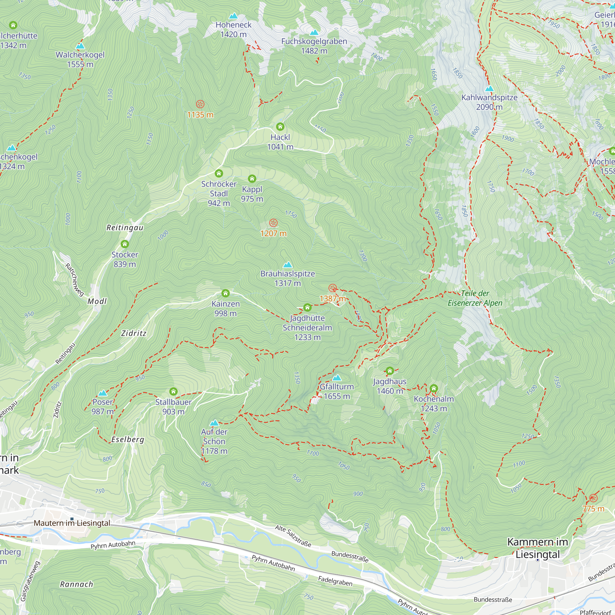 Jagdhütte Schneideralm map