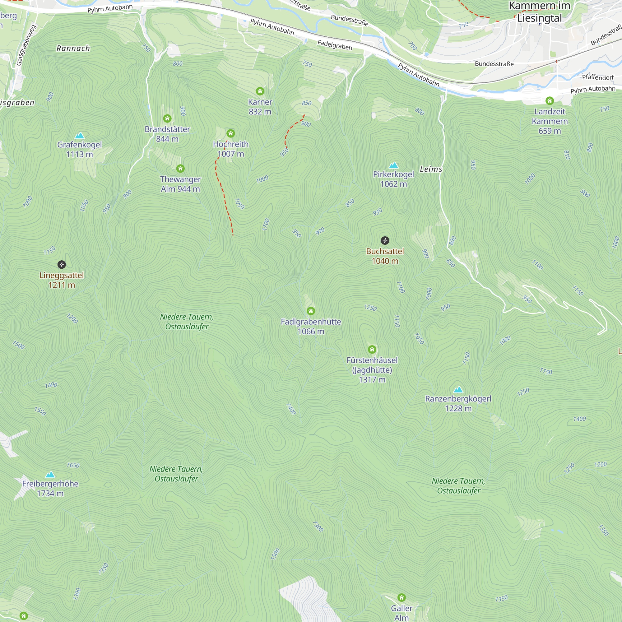 Fadlgrabenhütte map