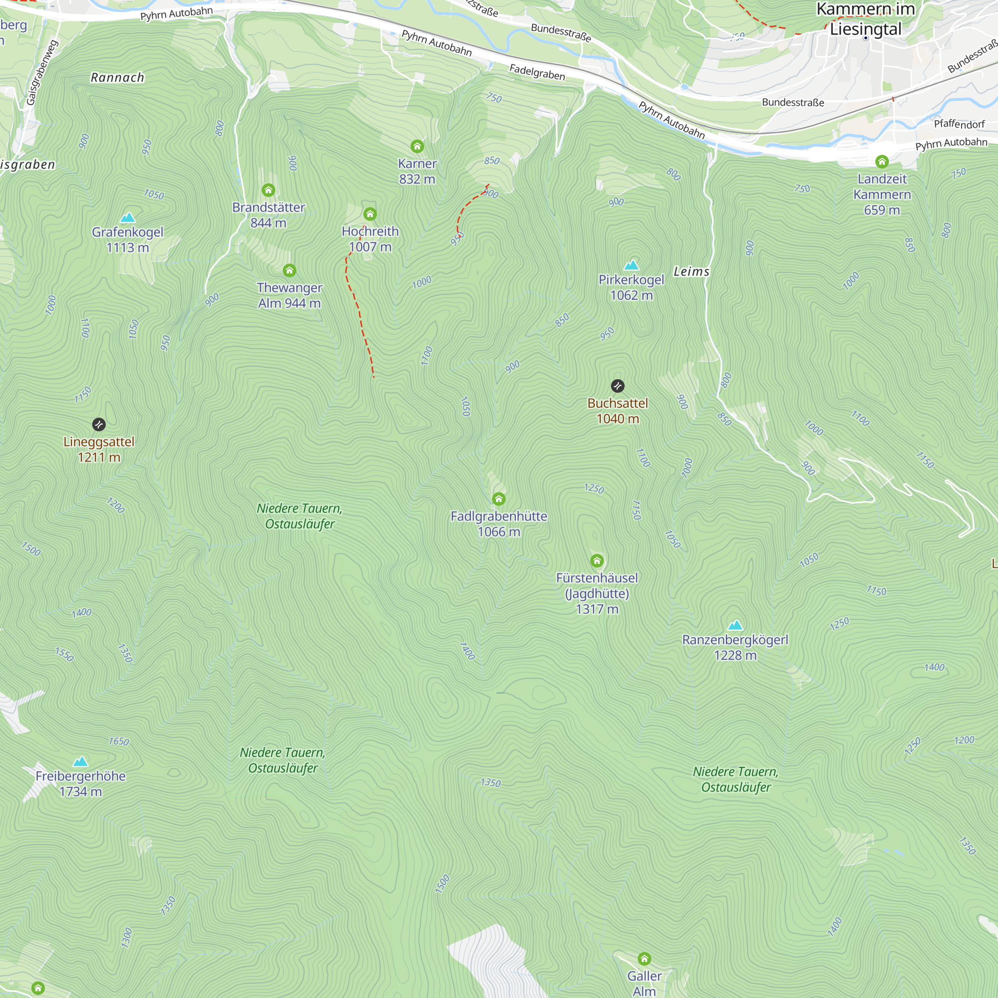 Fadlgrabenhütte map