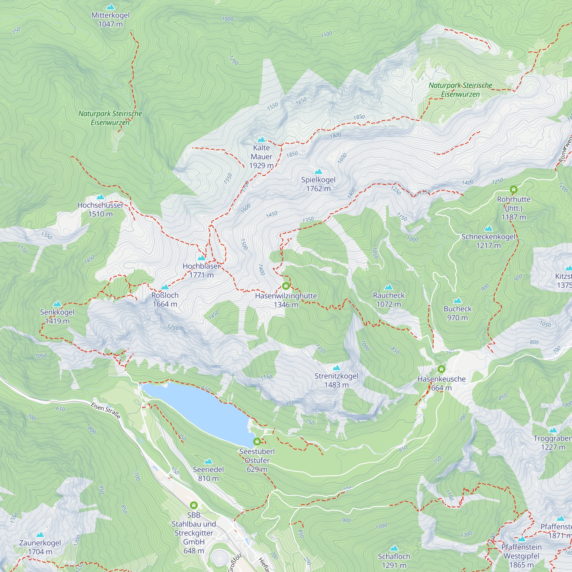 Hasenwilzinghütte map