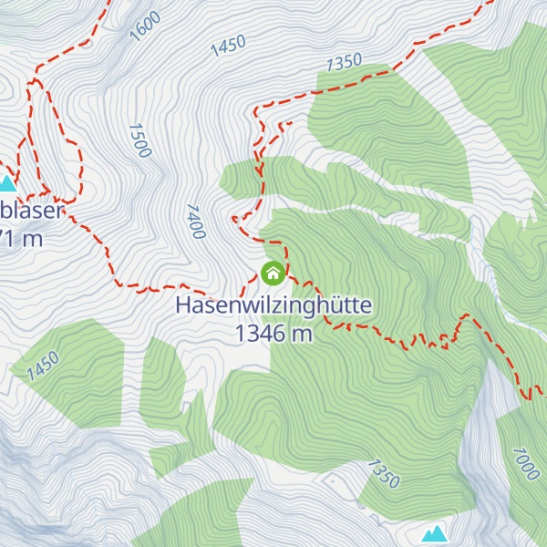 Map of Hasenwilzinghütte
