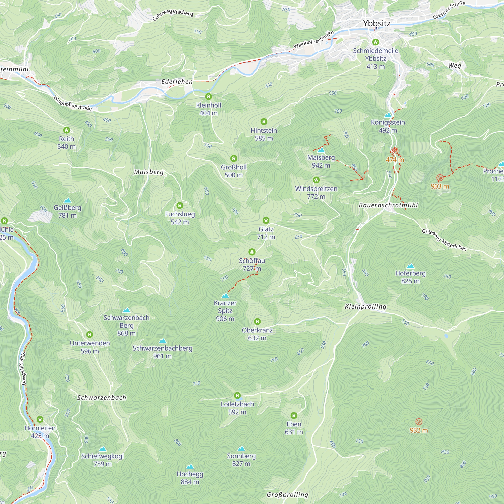 Schöffau map