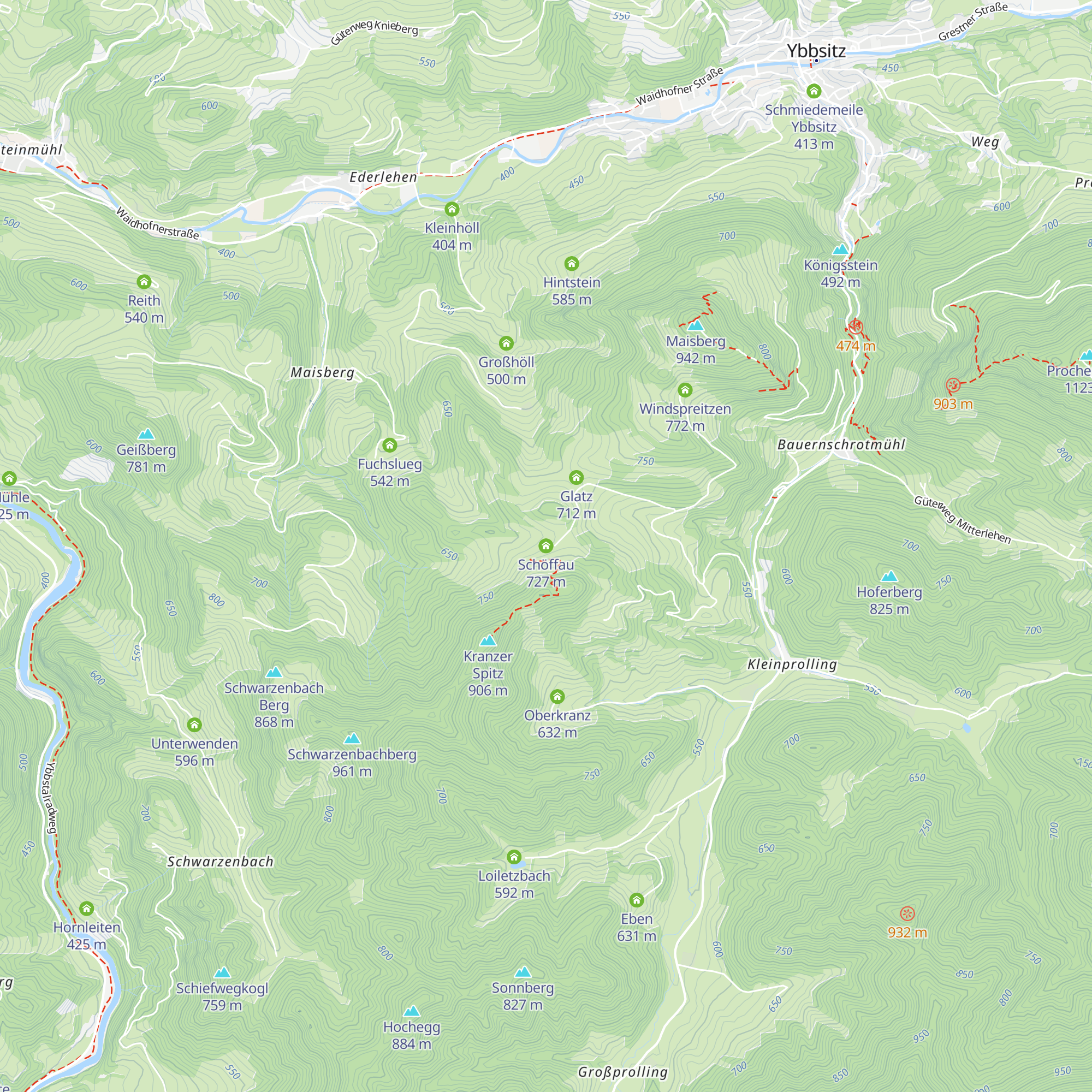 Schöffau map