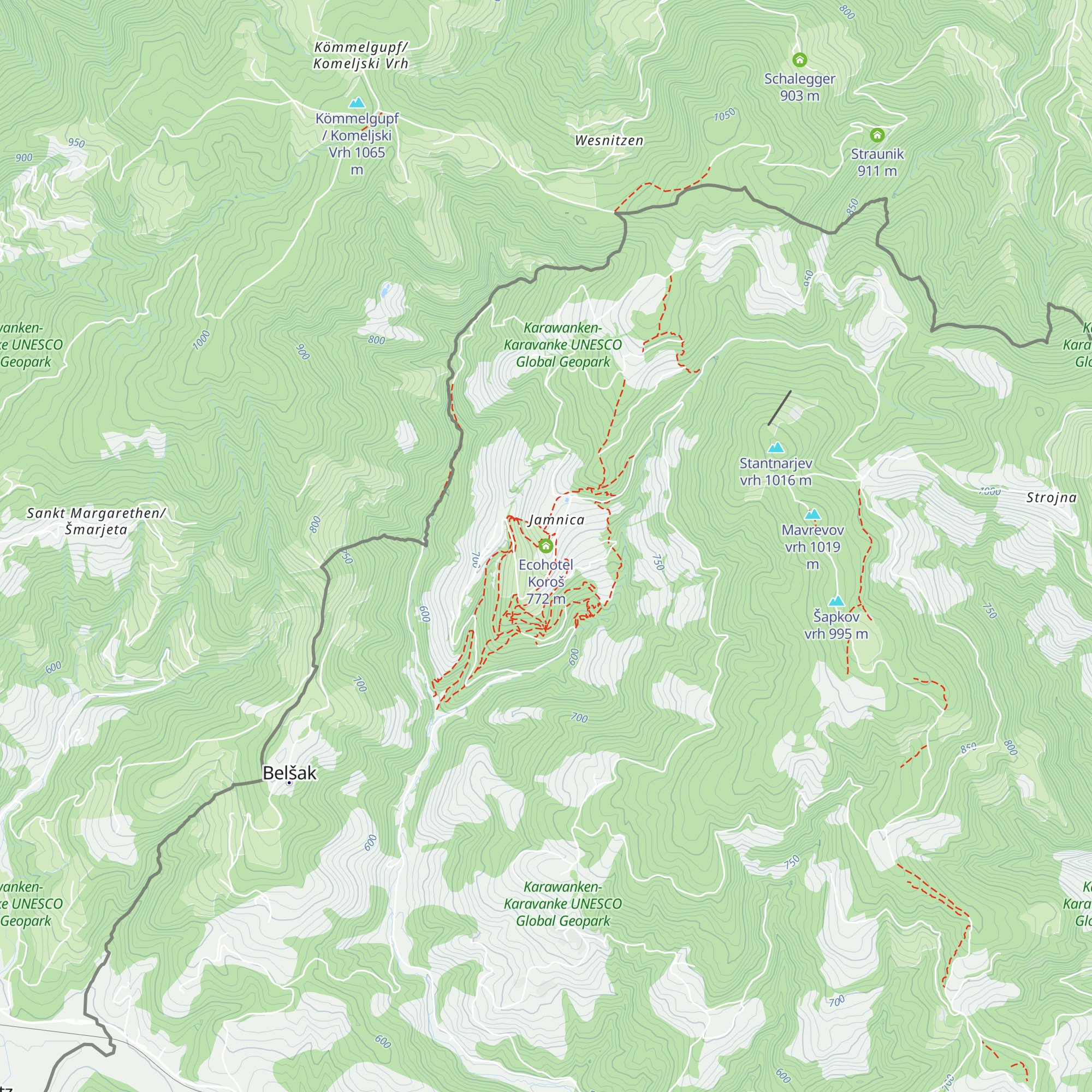 Ecohotel Koroš map
