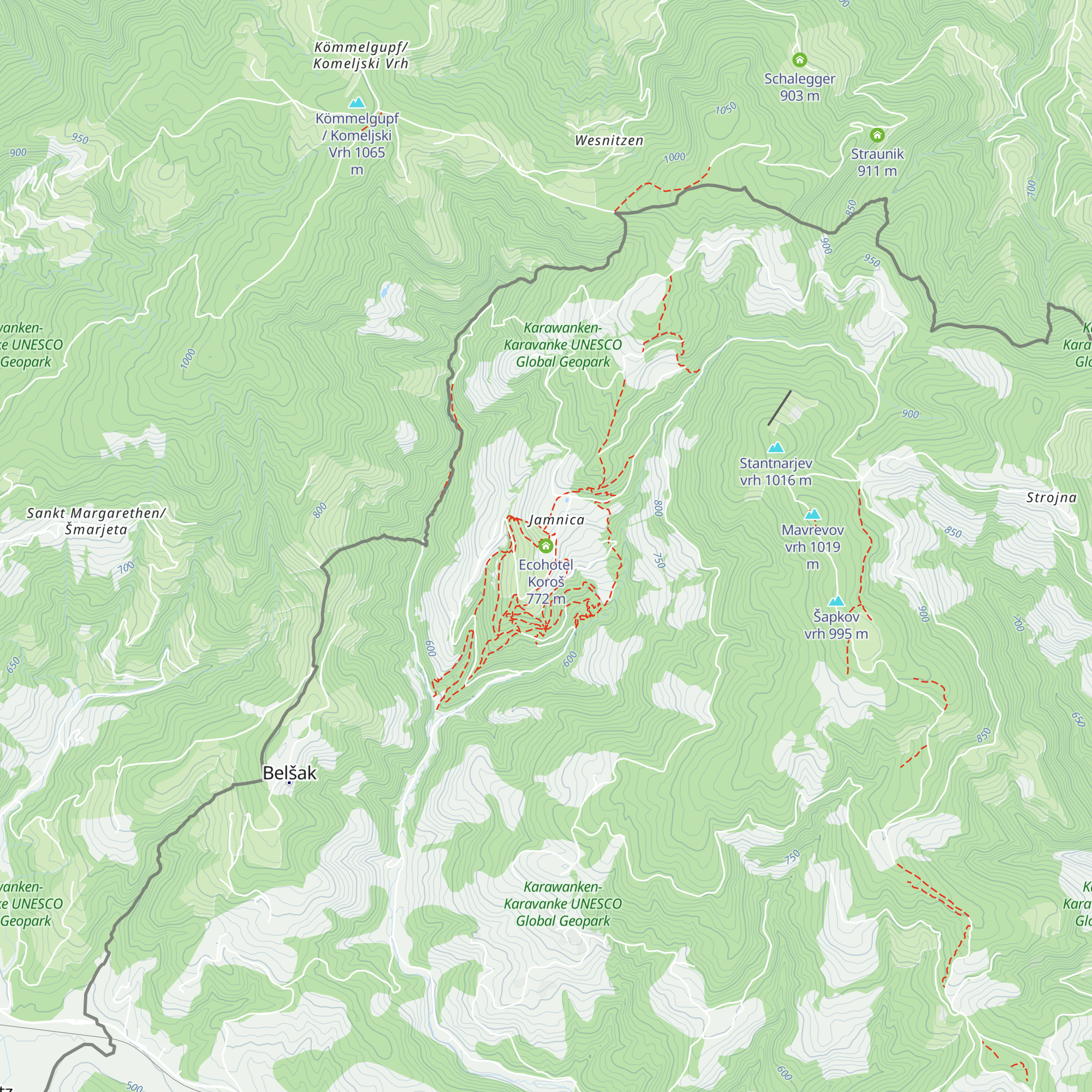 Ecohotel Koroš map