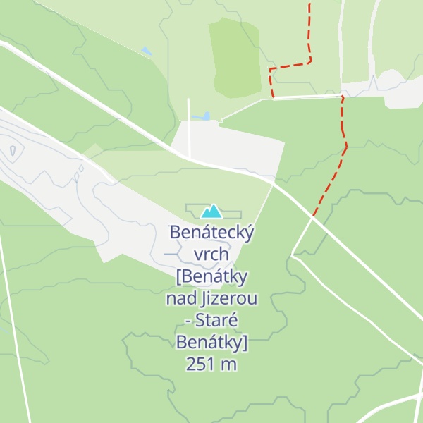 Map of Benátecký vrch [Benátky nad Jizerou - Staré Benátky]