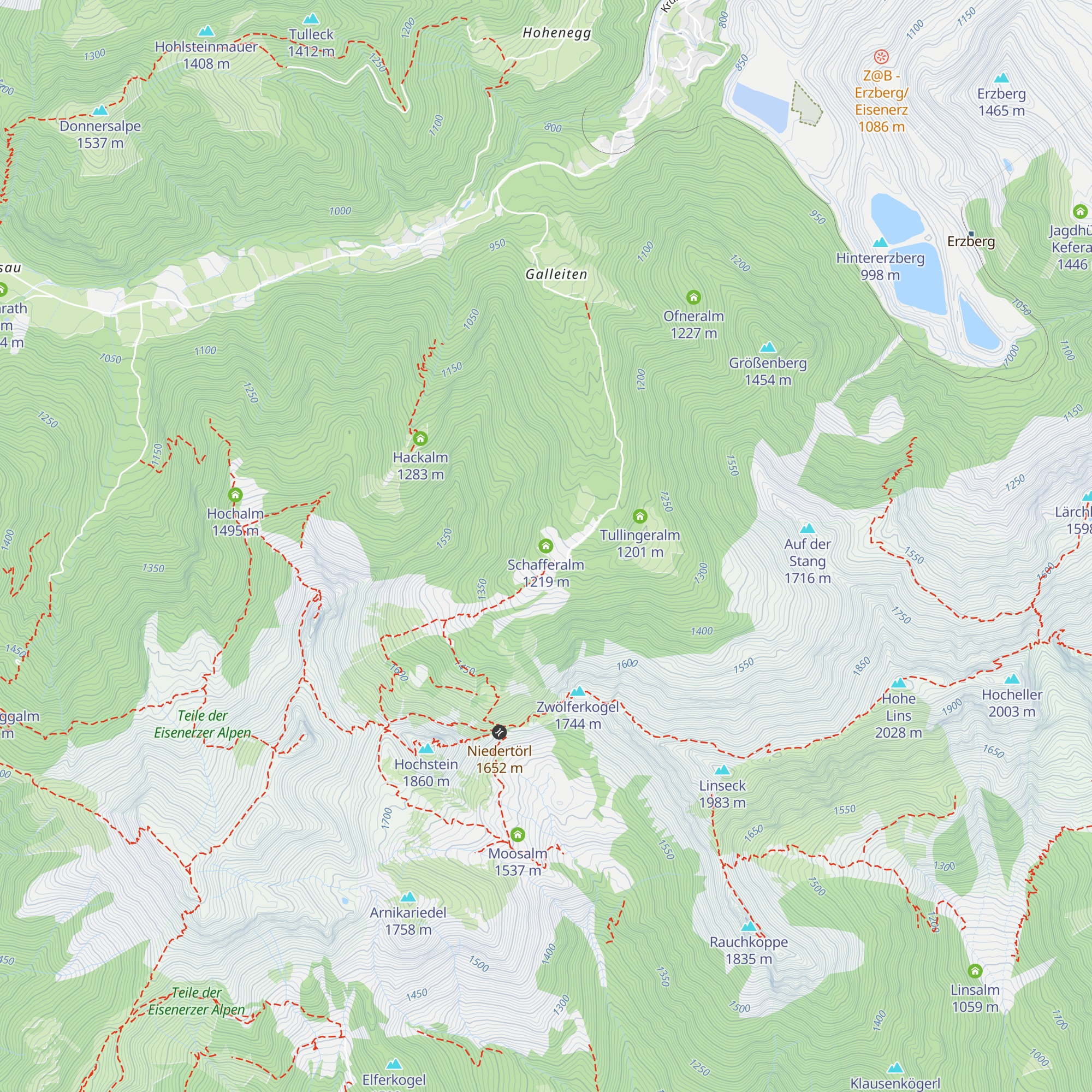 Schafferalm map