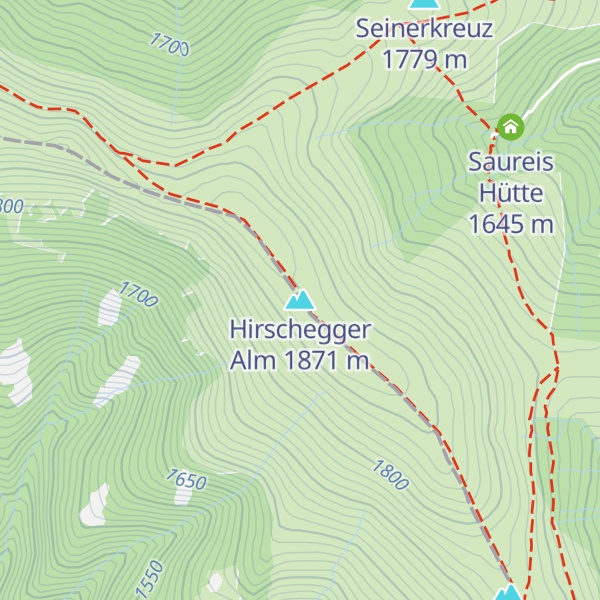 Map of Hirschegger Alm