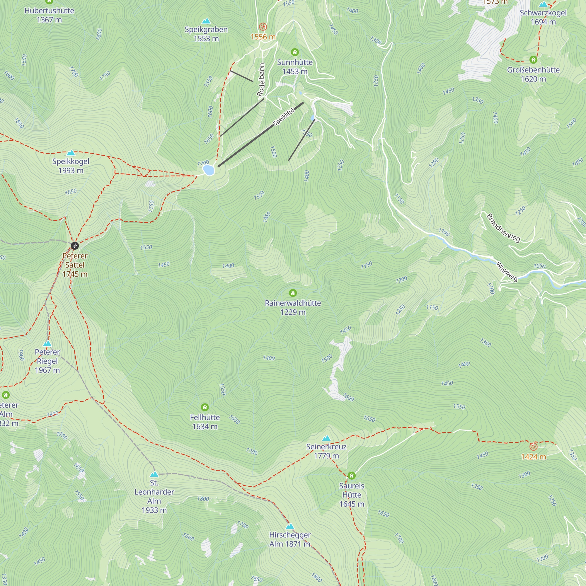 Rainerwaldhütte map