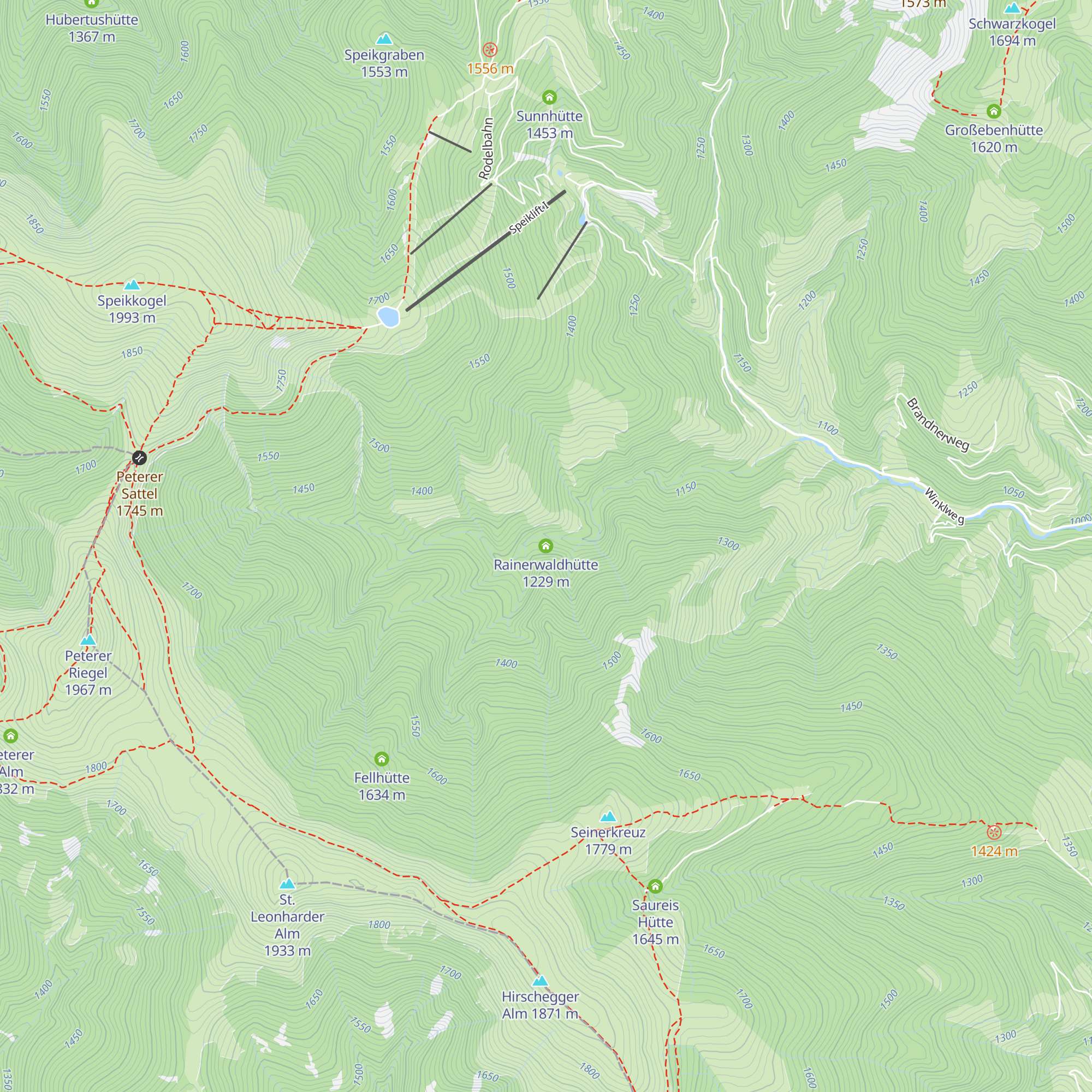 Rainerwaldhütte map