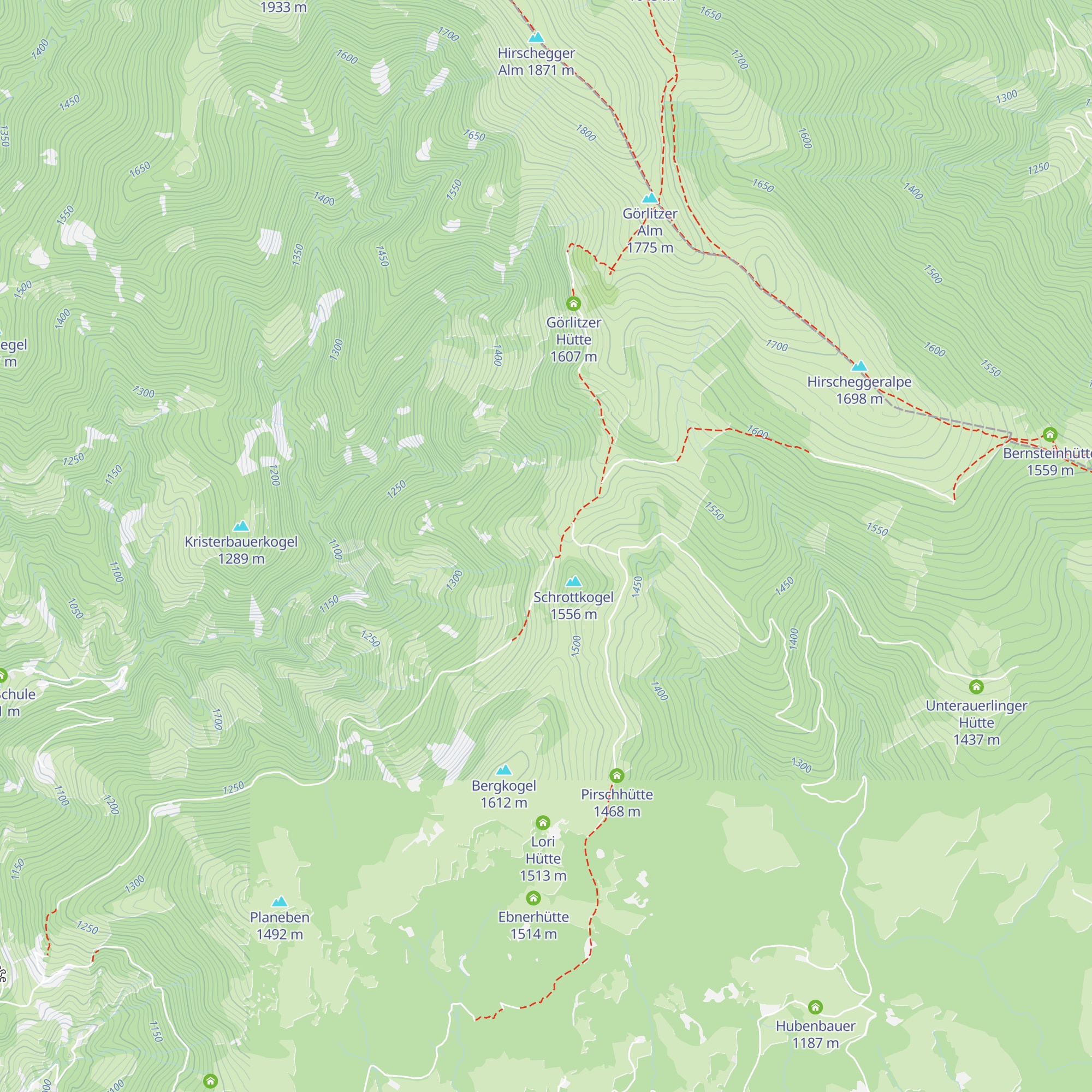 Liedl Hütte map