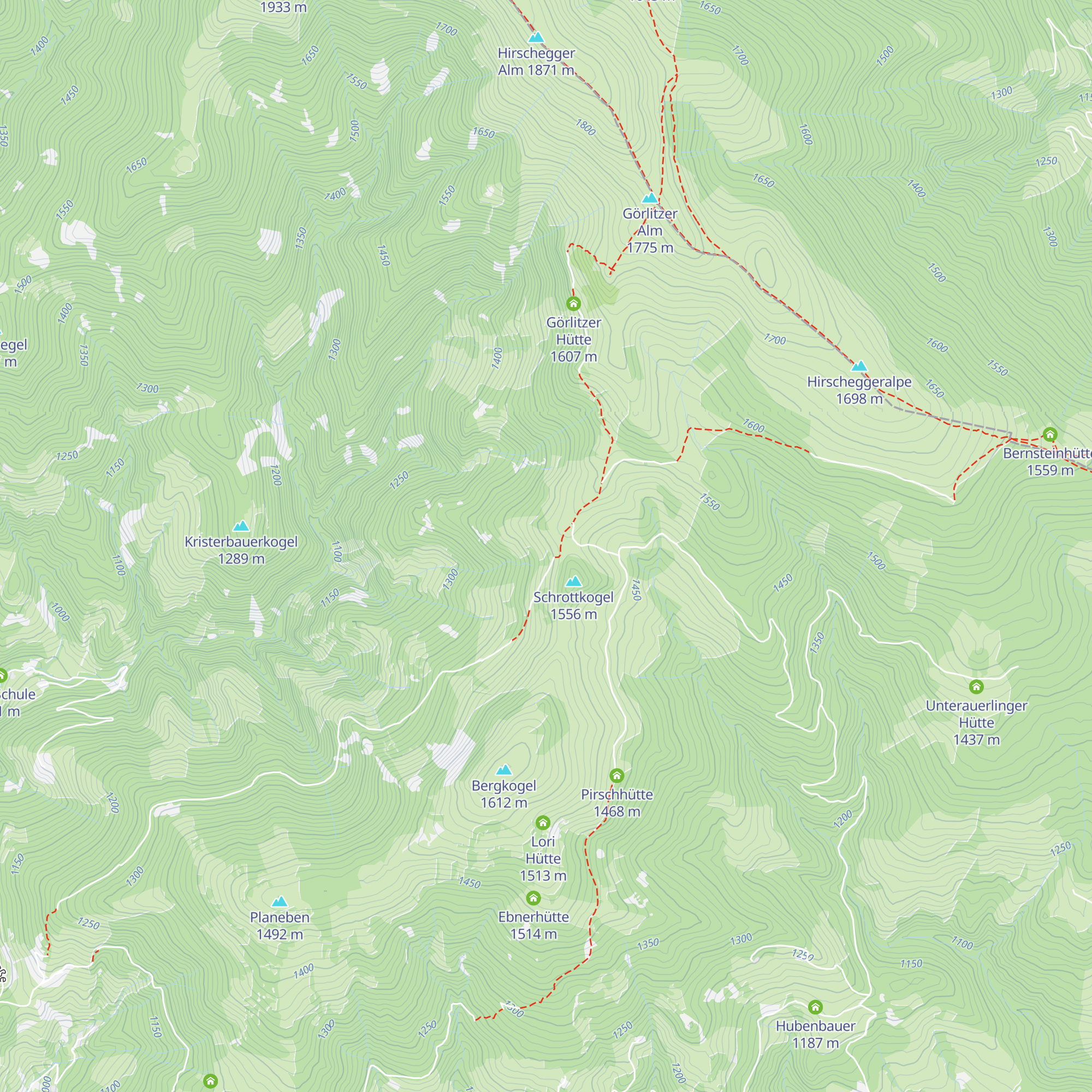Liedl Hütte map