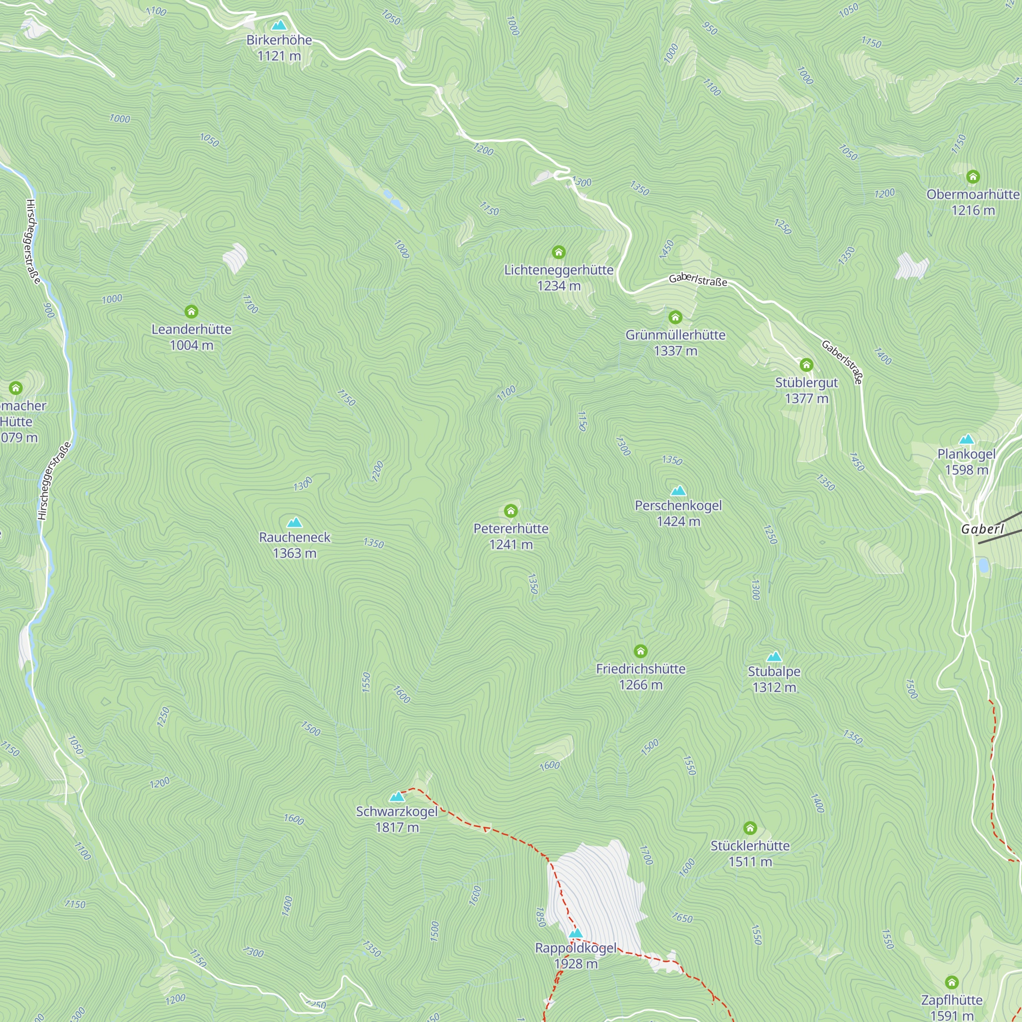Petererhütte map