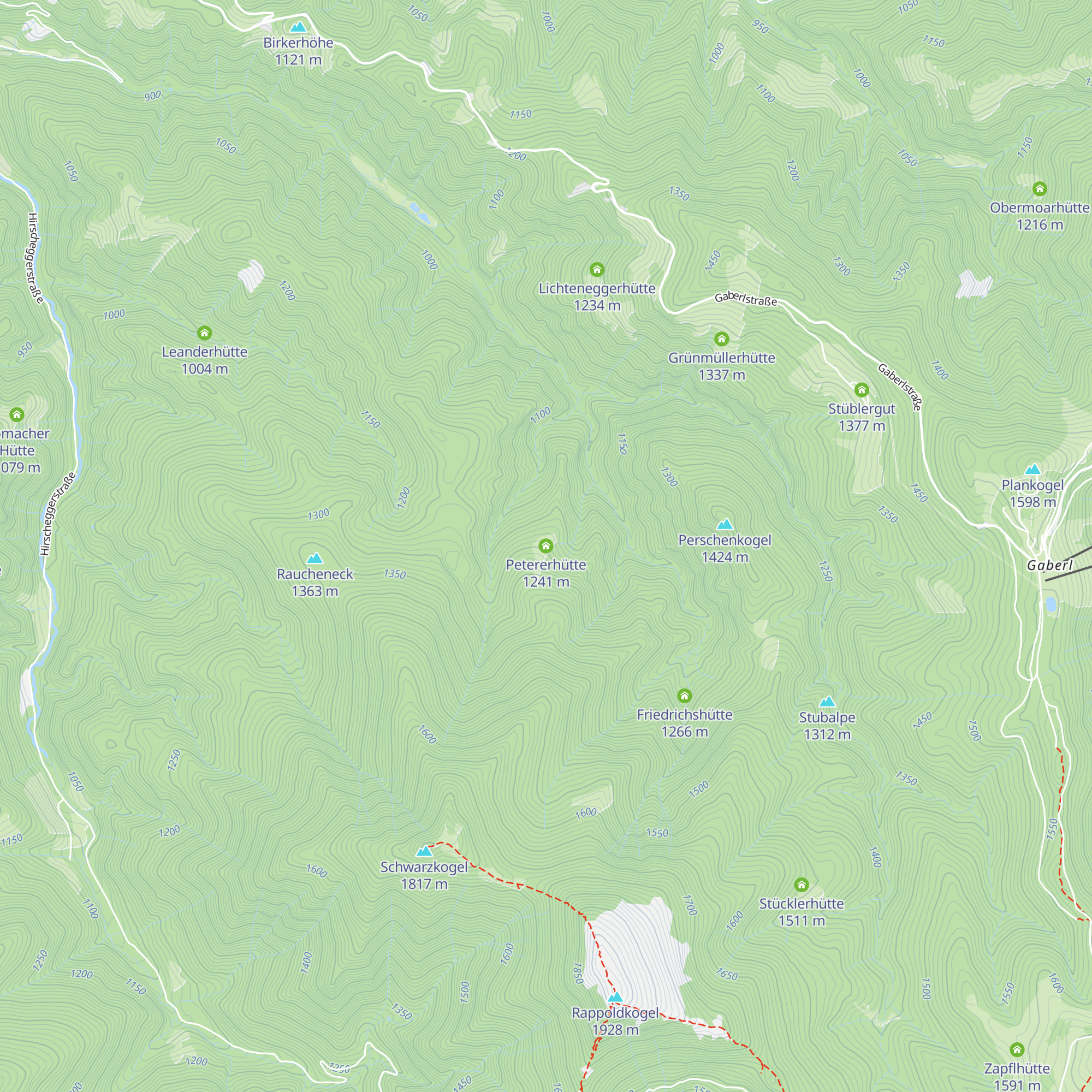 Petererhütte map