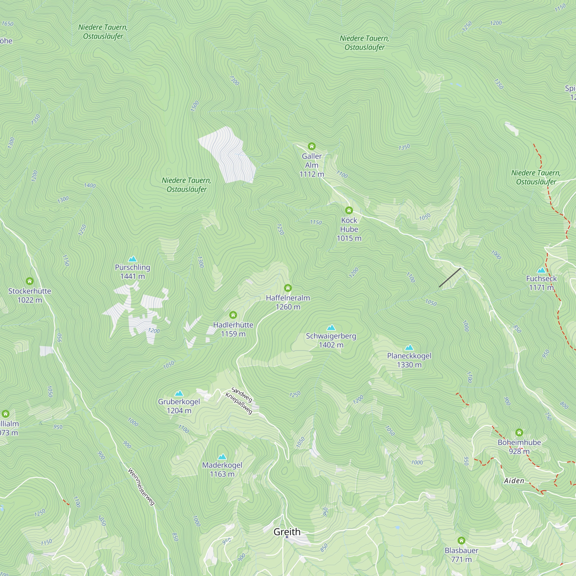 Haffelneralm map