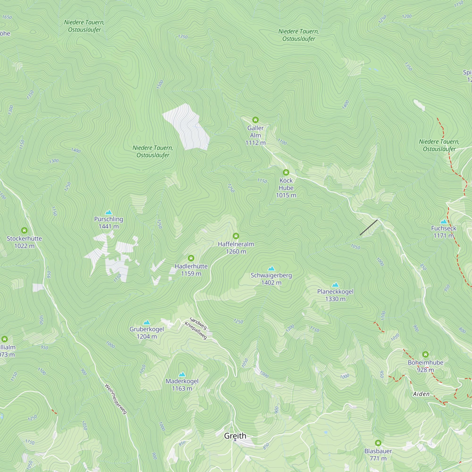 Haffelneralm map
