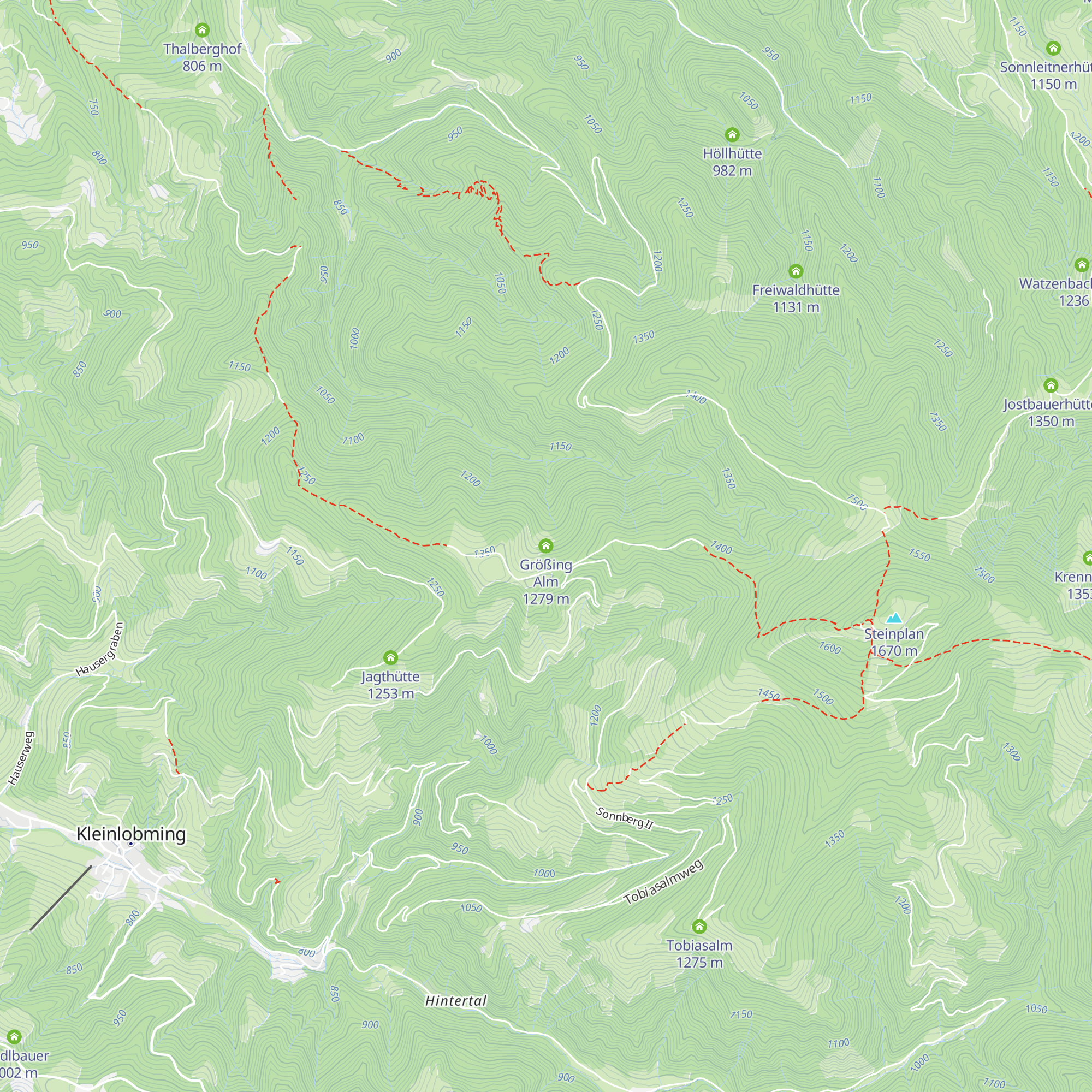 Größing Alm map