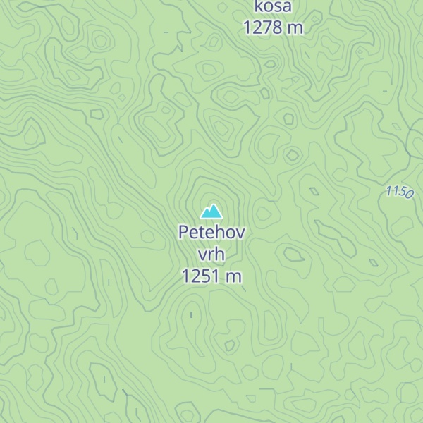 Map of Petehov vrh
