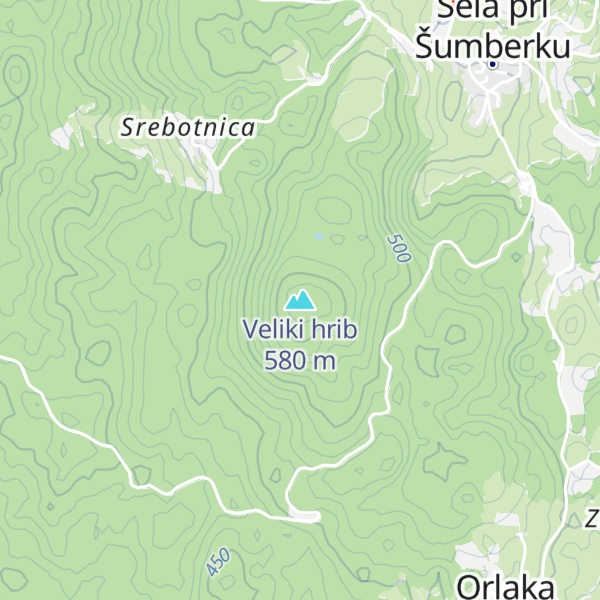 Map of Veliki hrib