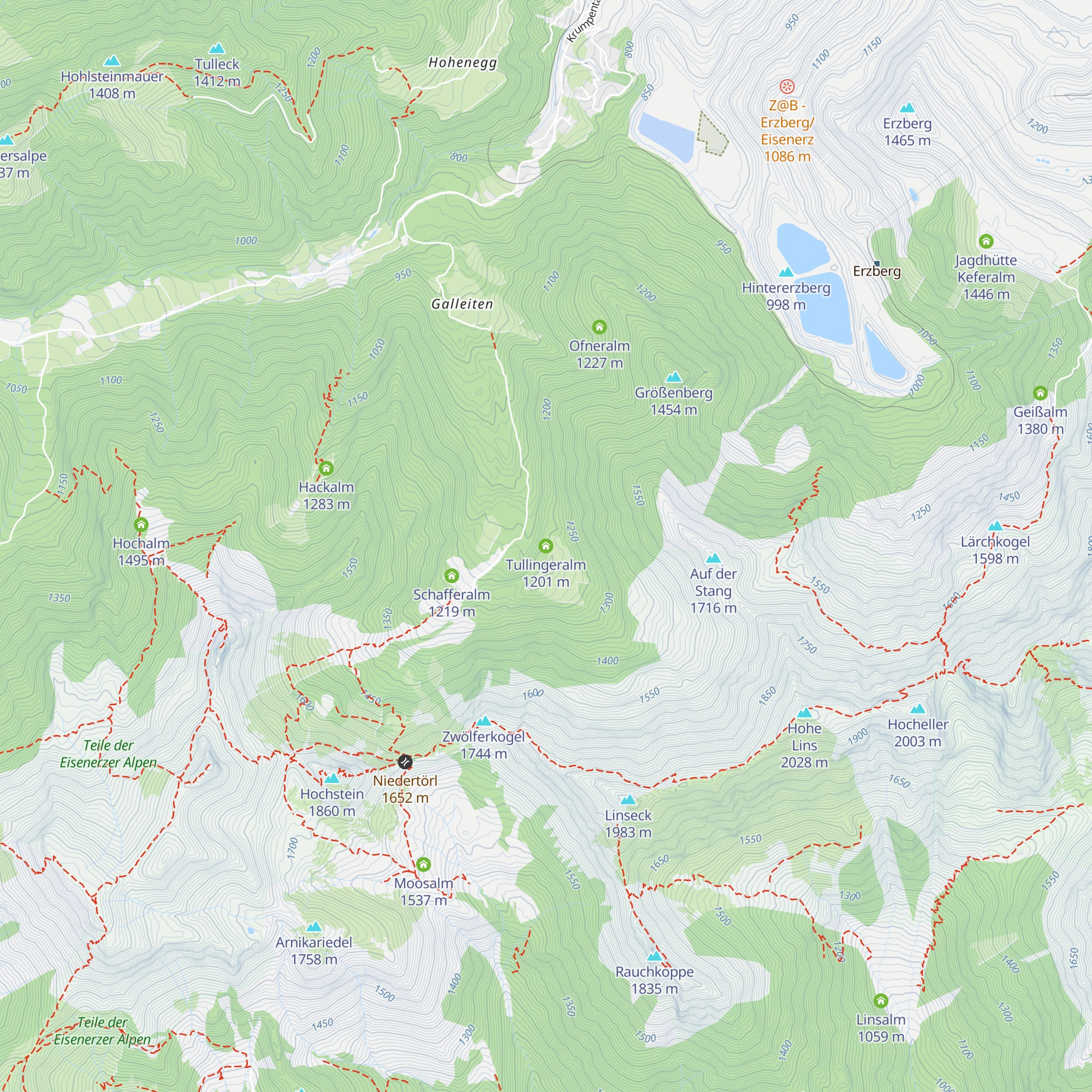 Tullingeralm map