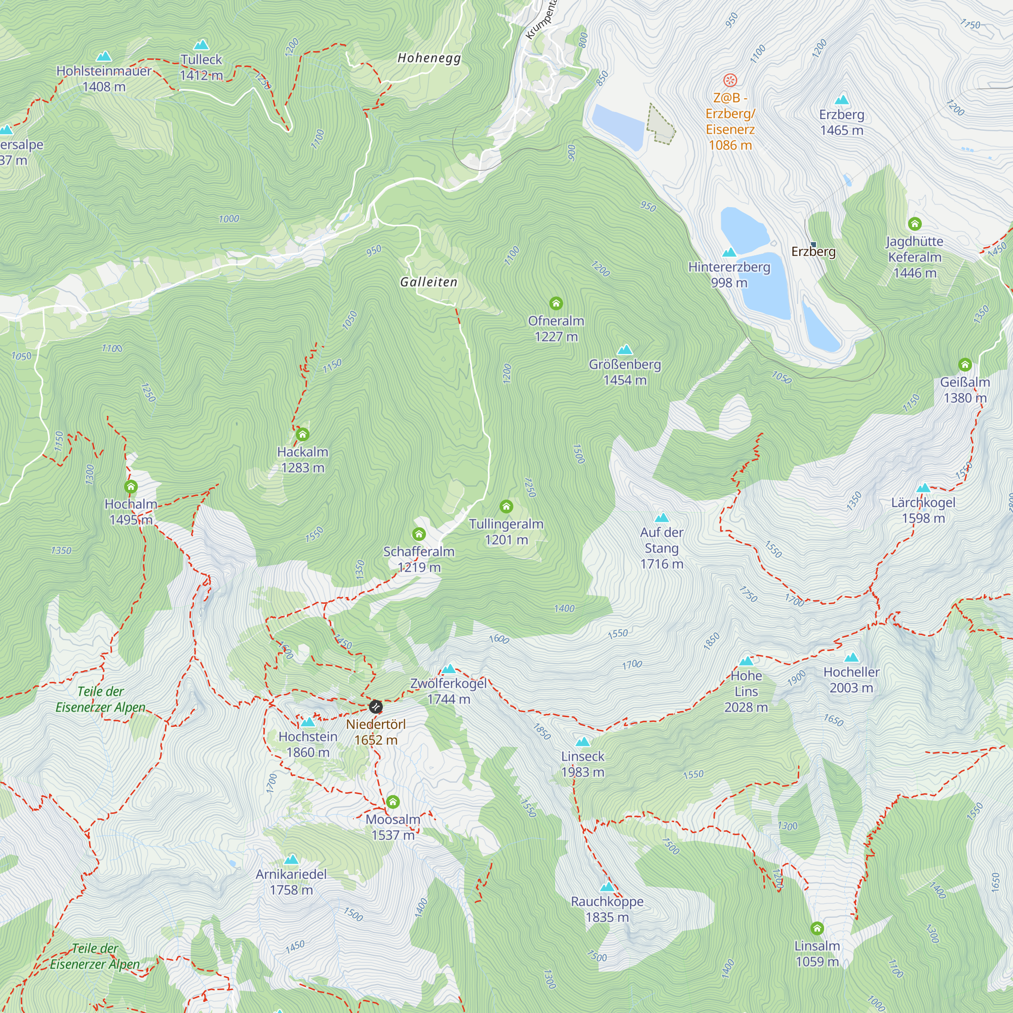 Tullingeralm map