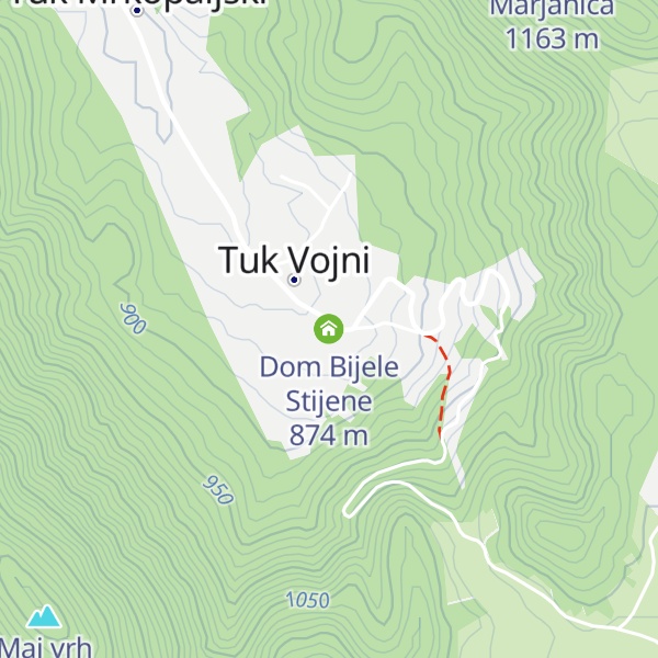 Map of Dom Bijele Stijene