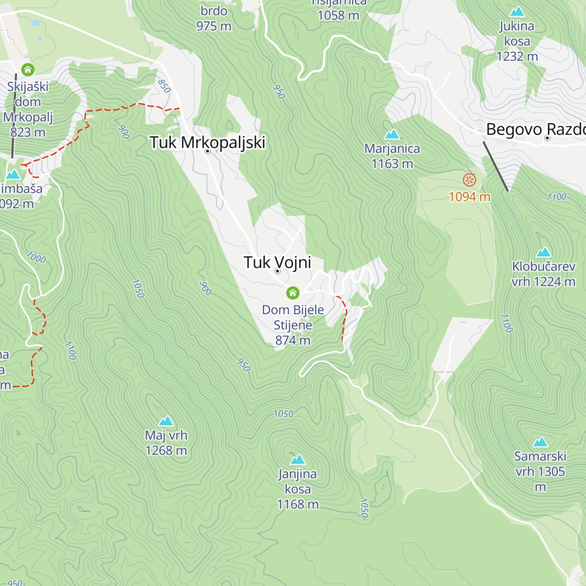 Dom Bijele Stijene map