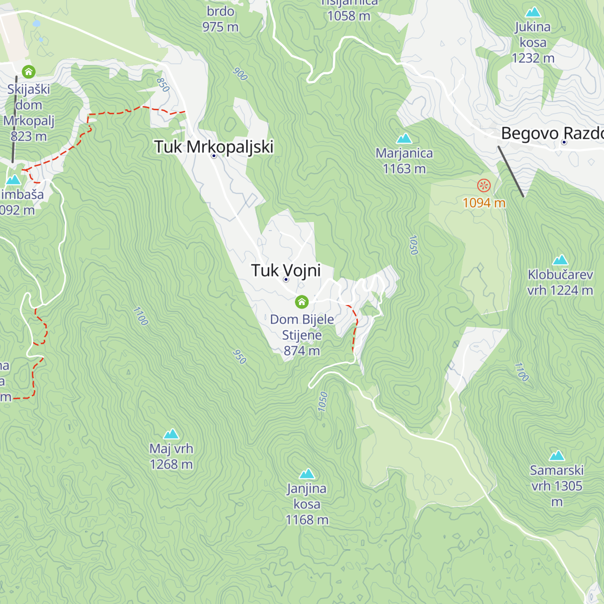 Dom Bijele Stijene map