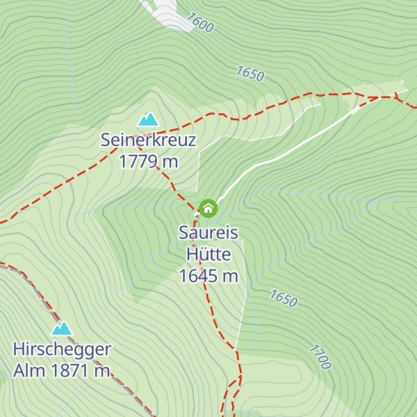Map of Saureis Hütte