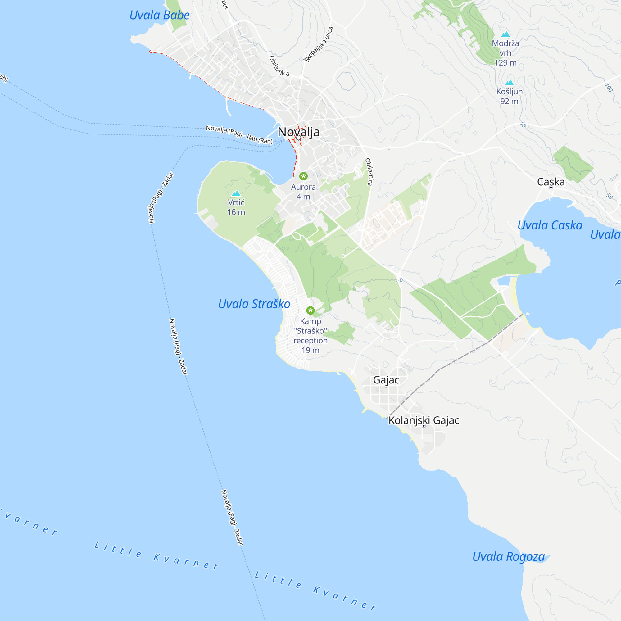 Kamp "Straško" reception map