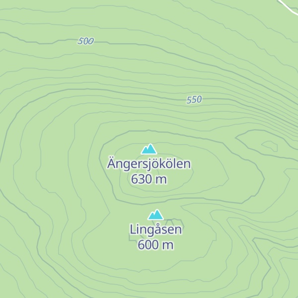 Map of Ängersjökölen