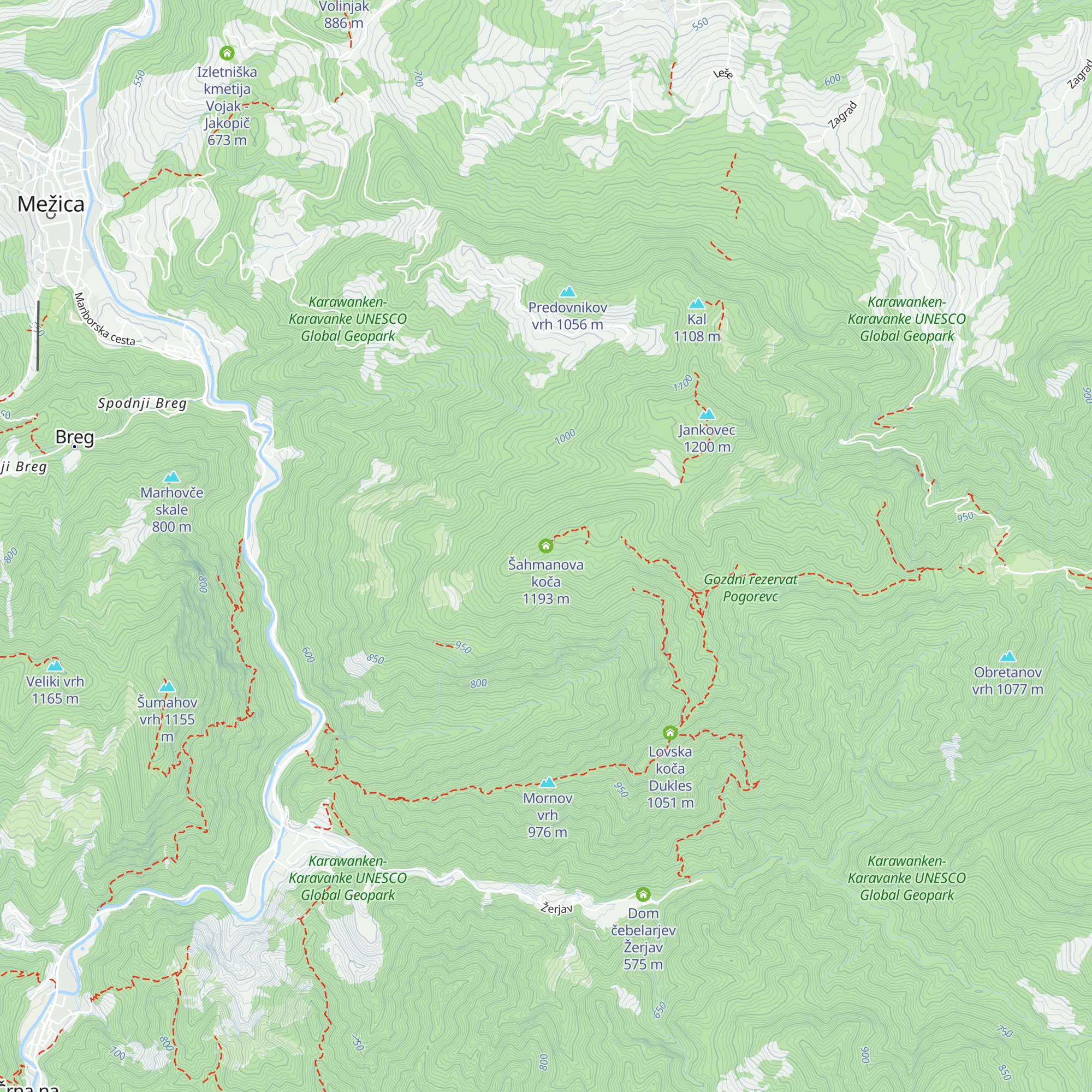 Šahmanova koča map