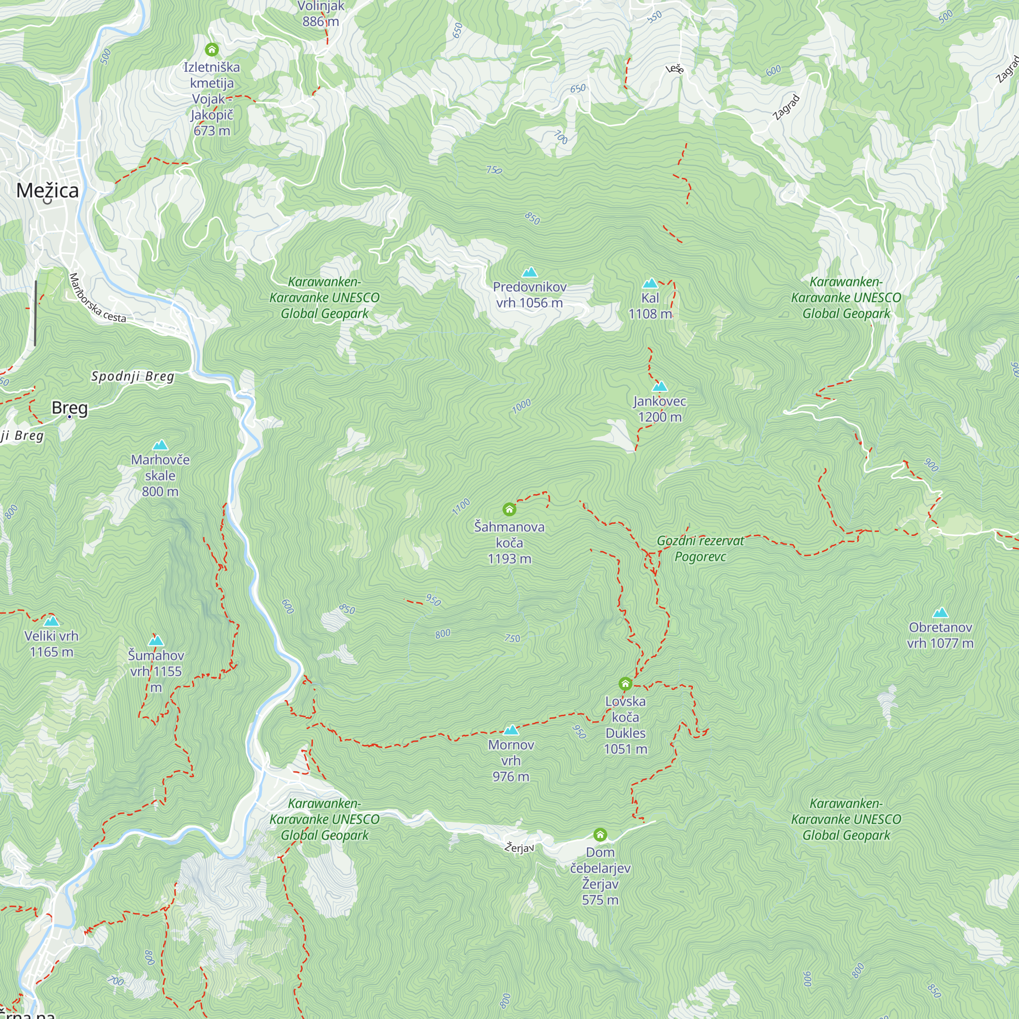 Šahmanova koča map